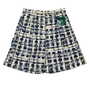 Vintage Reebok Shorts Women 14 Multi Madras Slash Pocket High Rise Retro Culotte